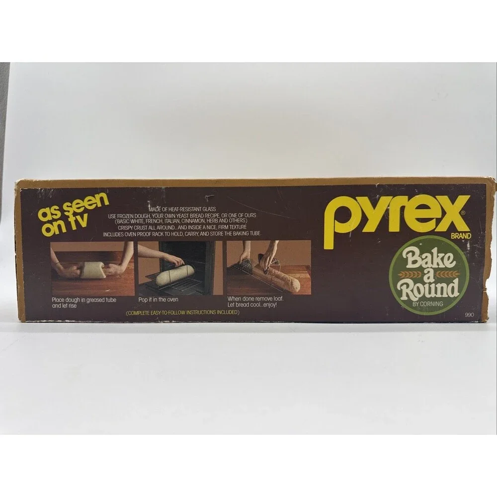 Vintage Pyrex Bake A Round Bread Maker-Item #990-Complete with Box